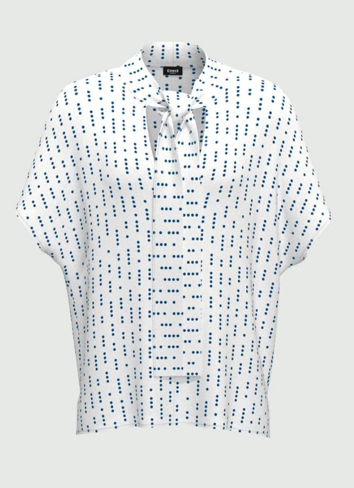 EMME Song blouse in white pois