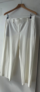 Cream jersey cropped trouser