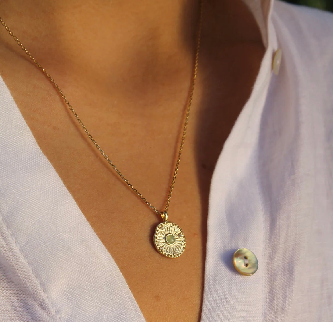 Gold Amazonite Necklace