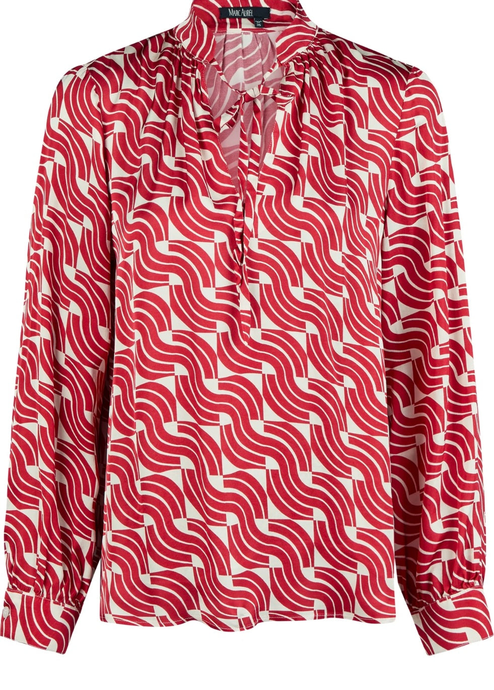 Blouse with geometric print