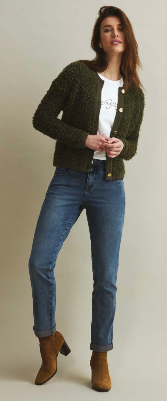 Red Button SRB4331 JACKET JOLIE BOUCLE in army green