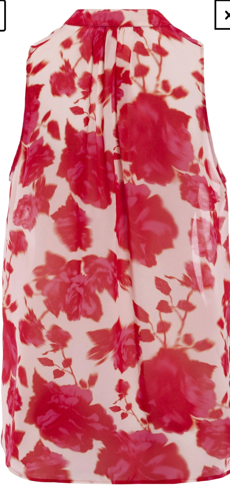 Blouse with rose print