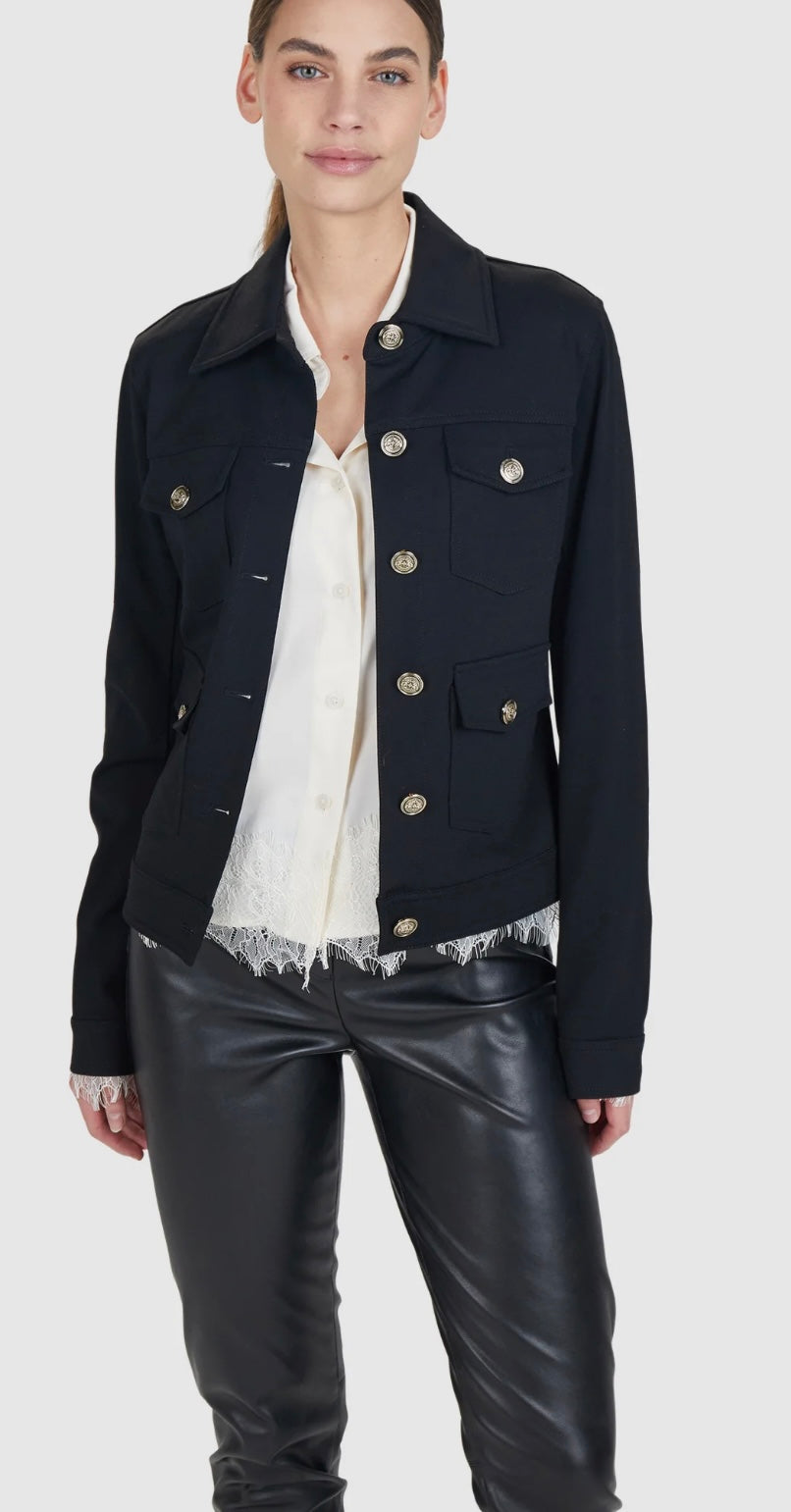 Jeans-style jacket in jersey