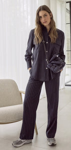 Pinstripe pants in viscose blend