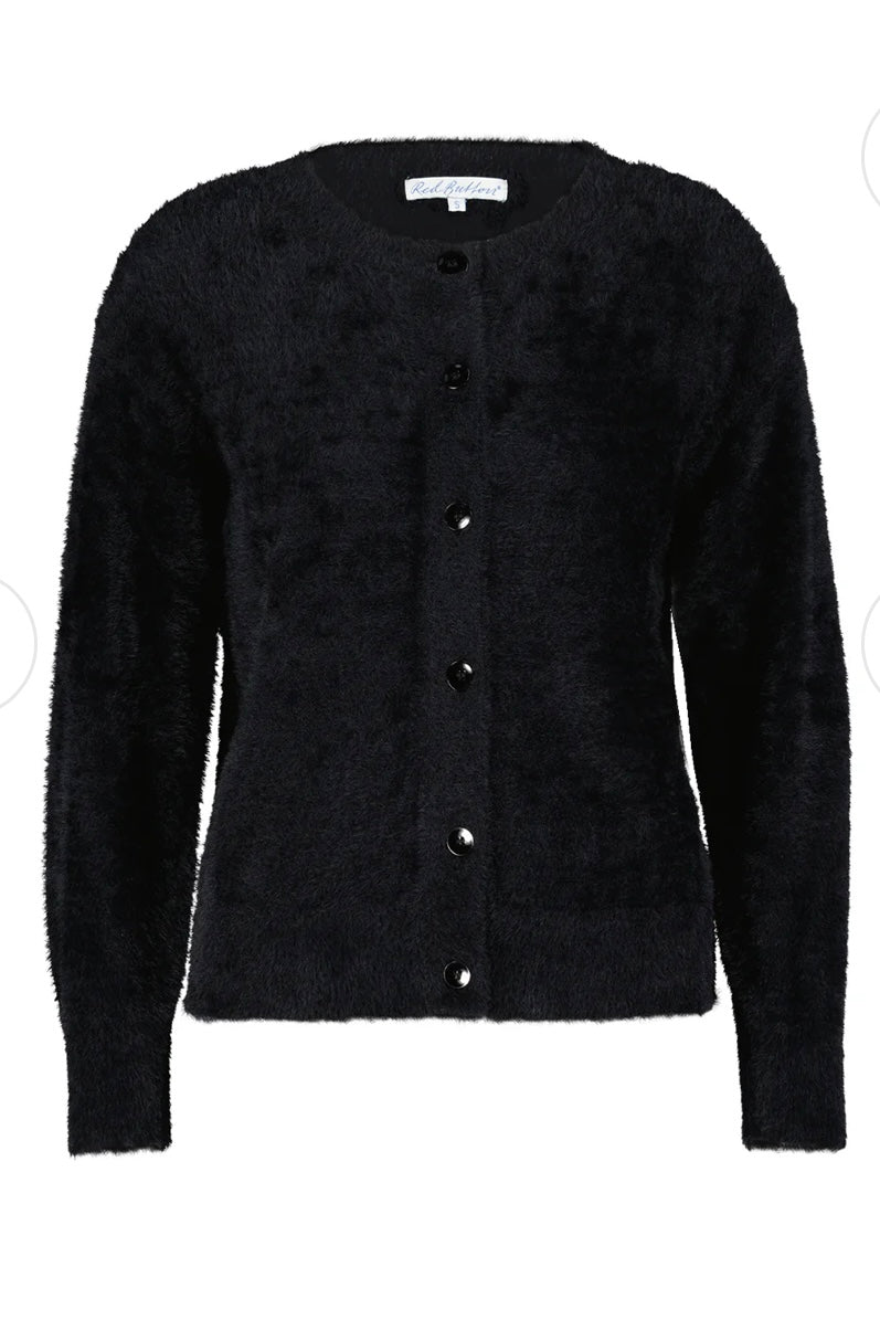 Red Button SRB4345 Black Fluffy Cardigan