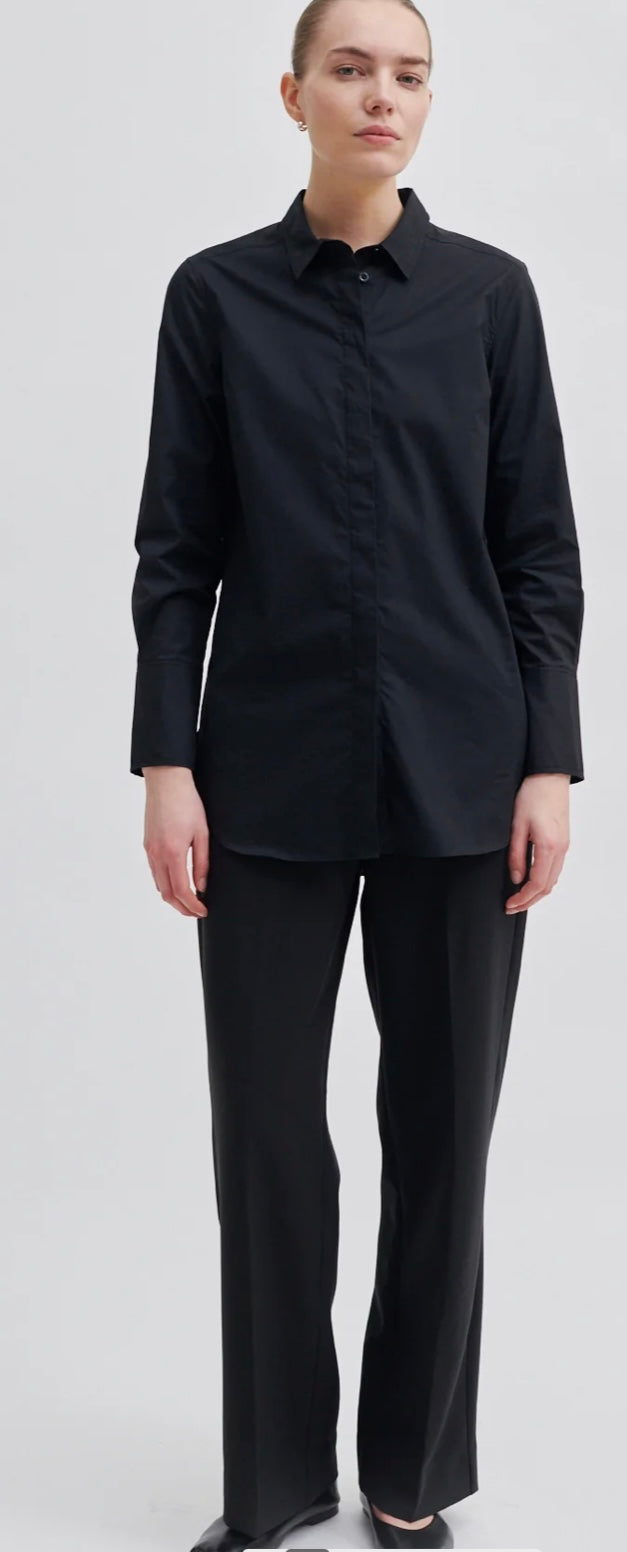Larkin LS Classic Shirt in black