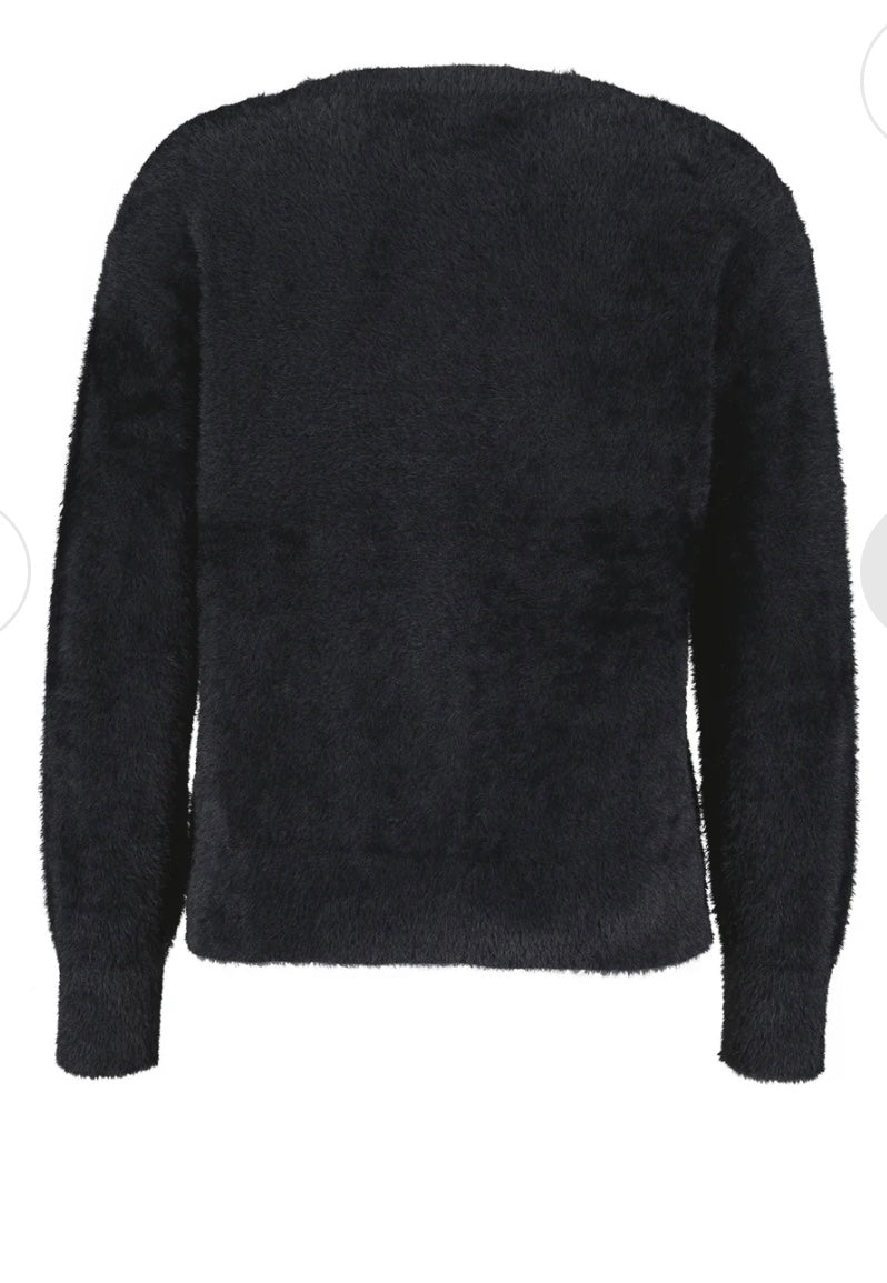 Red Button SRB4345 Black Fluffy Cardigan