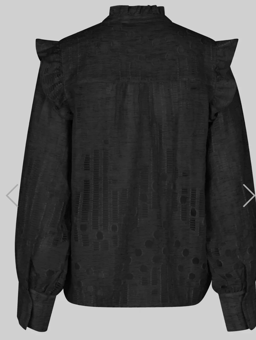 Nete Frill Shirt in black