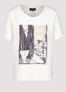 T-SHIRT WITH BIARRITZ PRINT
COLOR: Off-white