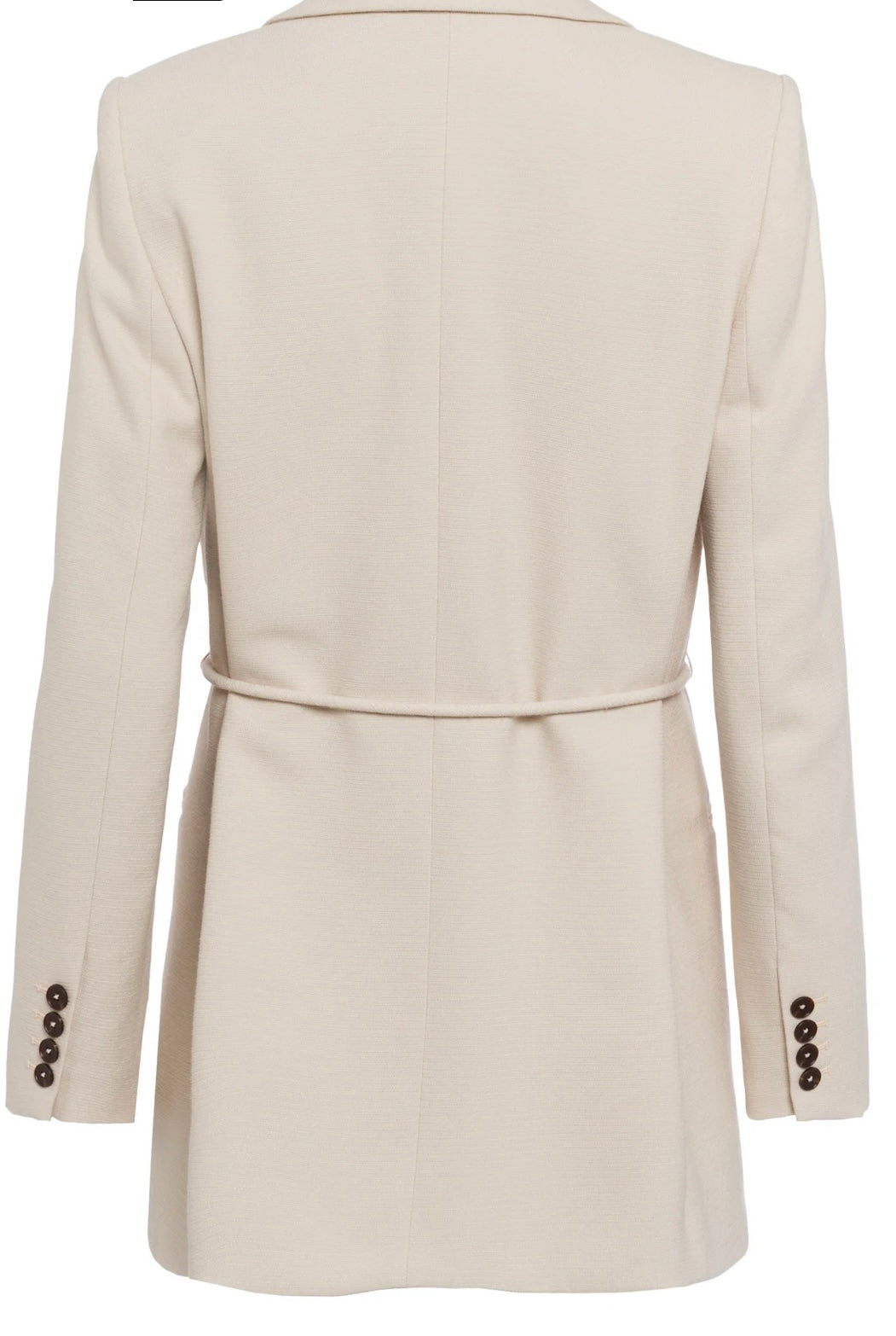 Light sand blazer with belt in viscose blend