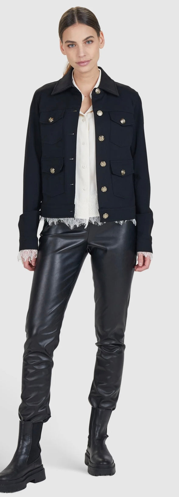 Jeans-style jacket in jersey