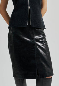 Queens Leather Skirt in night sky