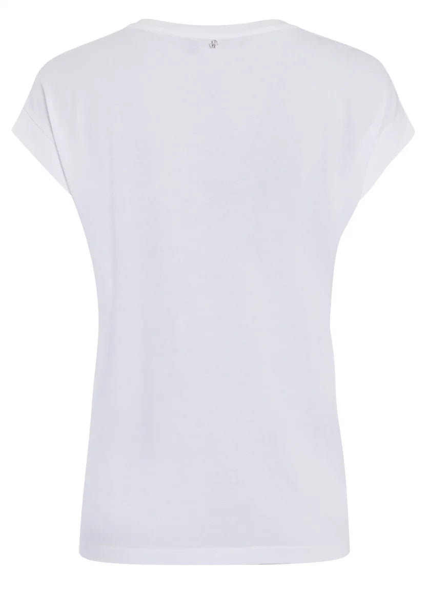 T-shirt with metallic sequin embroidery