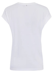 T-shirt with metallic sequin embroidery