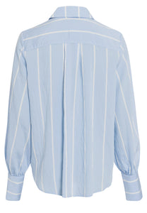 Shirt with woven stripe