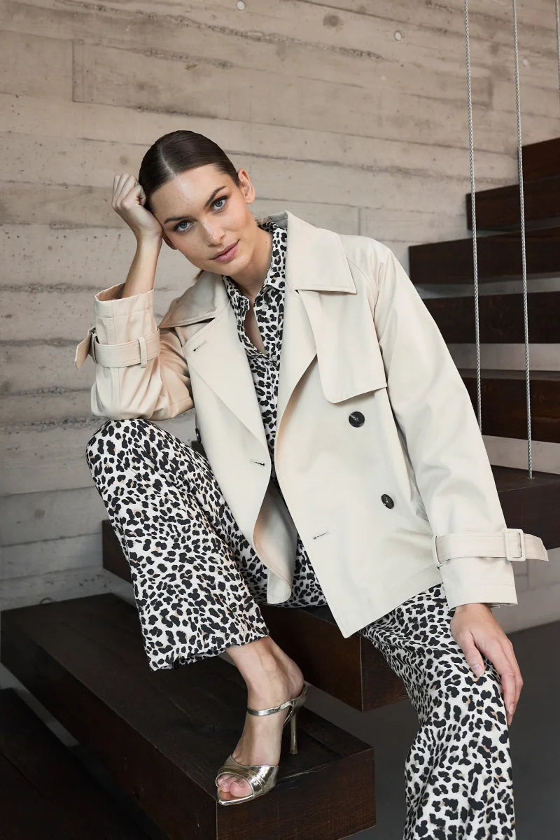 Jacket in shimmering cotton mix