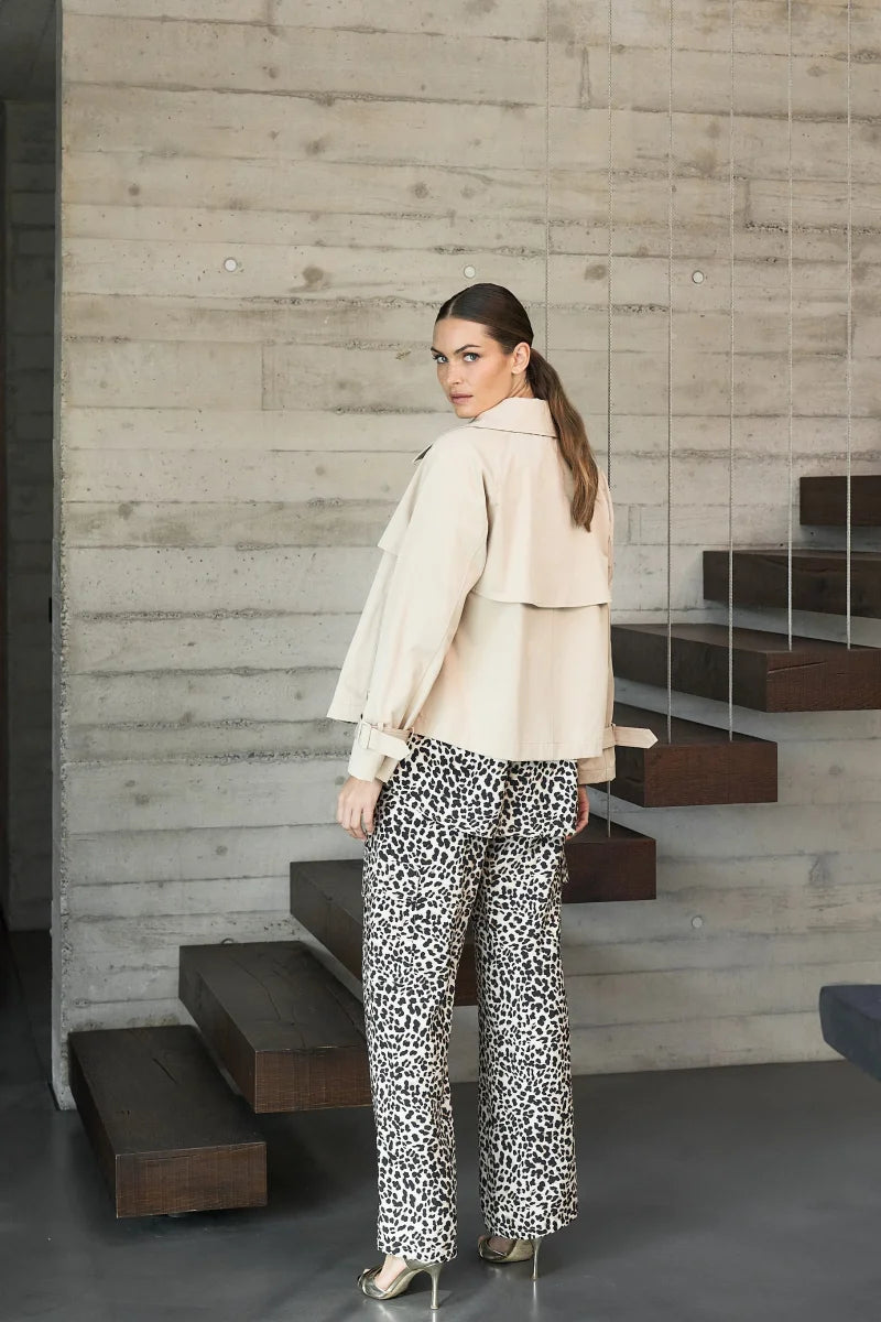 Jacket in shimmering cotton mix