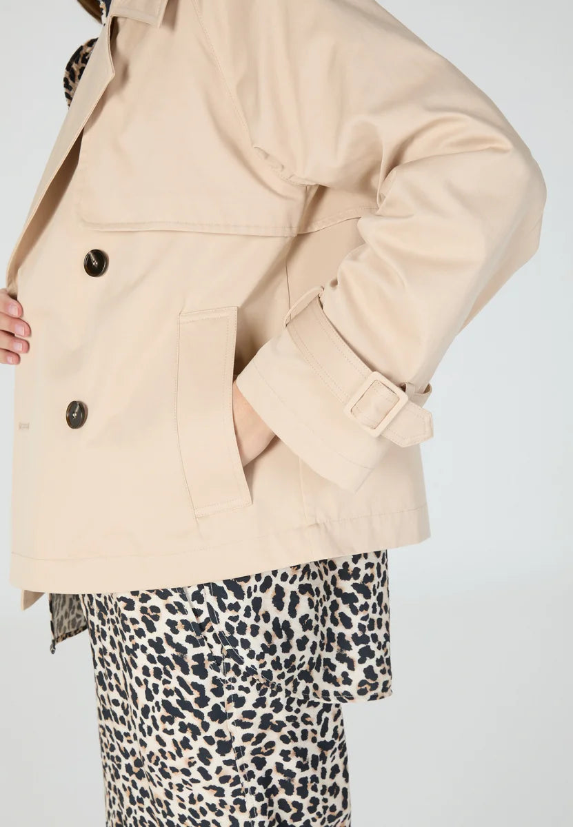 Jacket in shimmering cotton mix