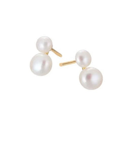 Gold 2 Pearl Stud Earrings Regular price €