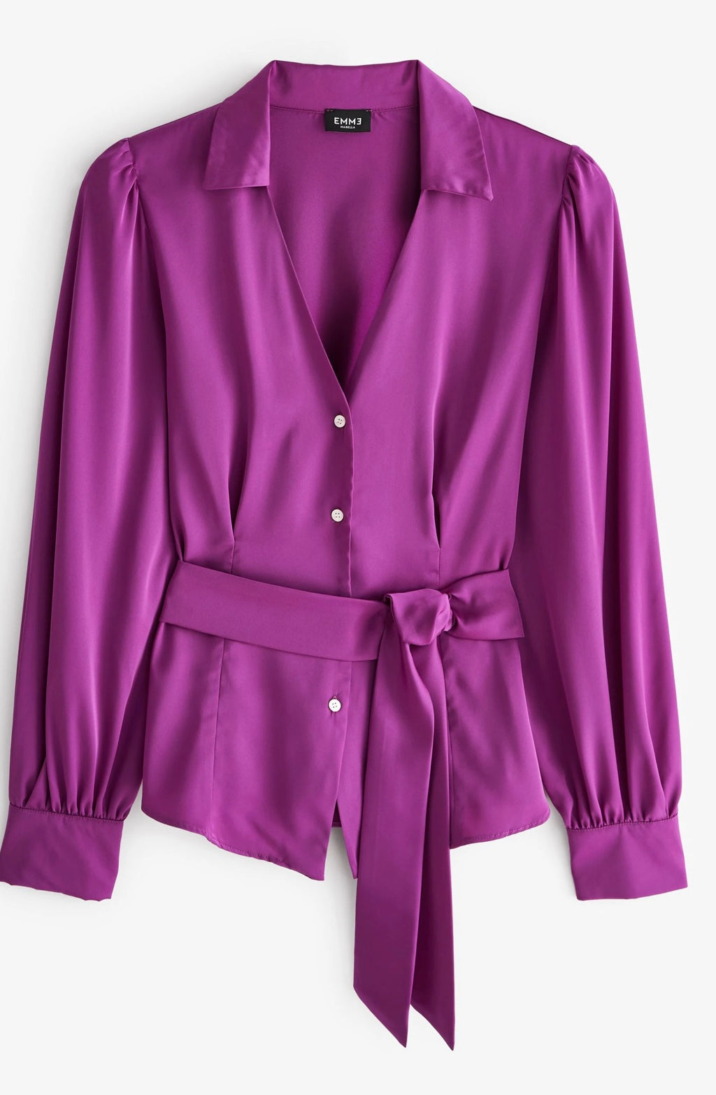 Magenta satin shirt