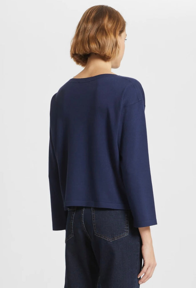 Navy Feltre Sweater