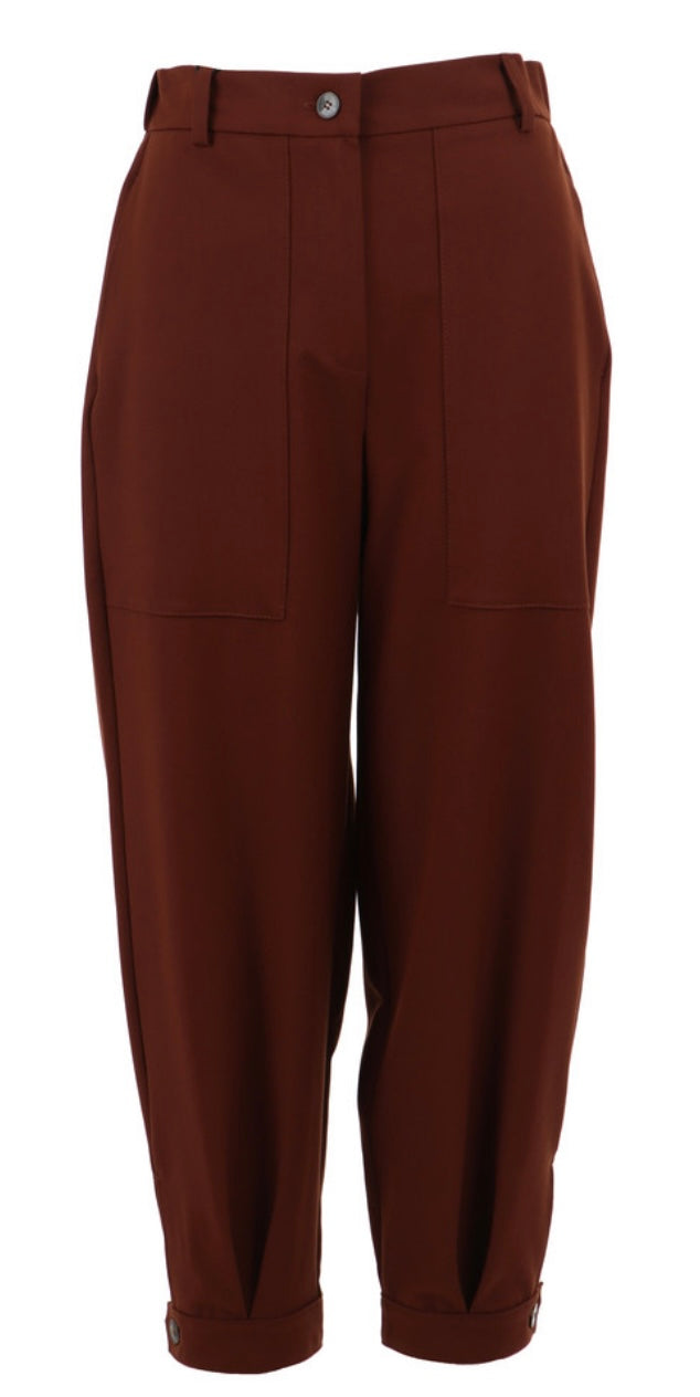 Serra long trouser in burnt brown