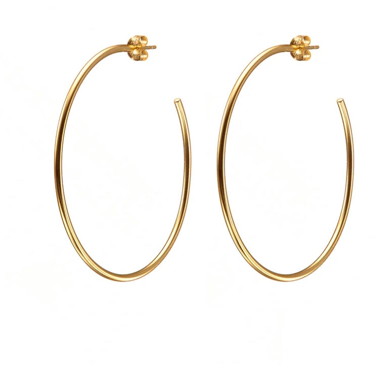Gold Large Hoops