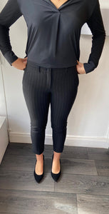 Marella black pinstripe trouser
