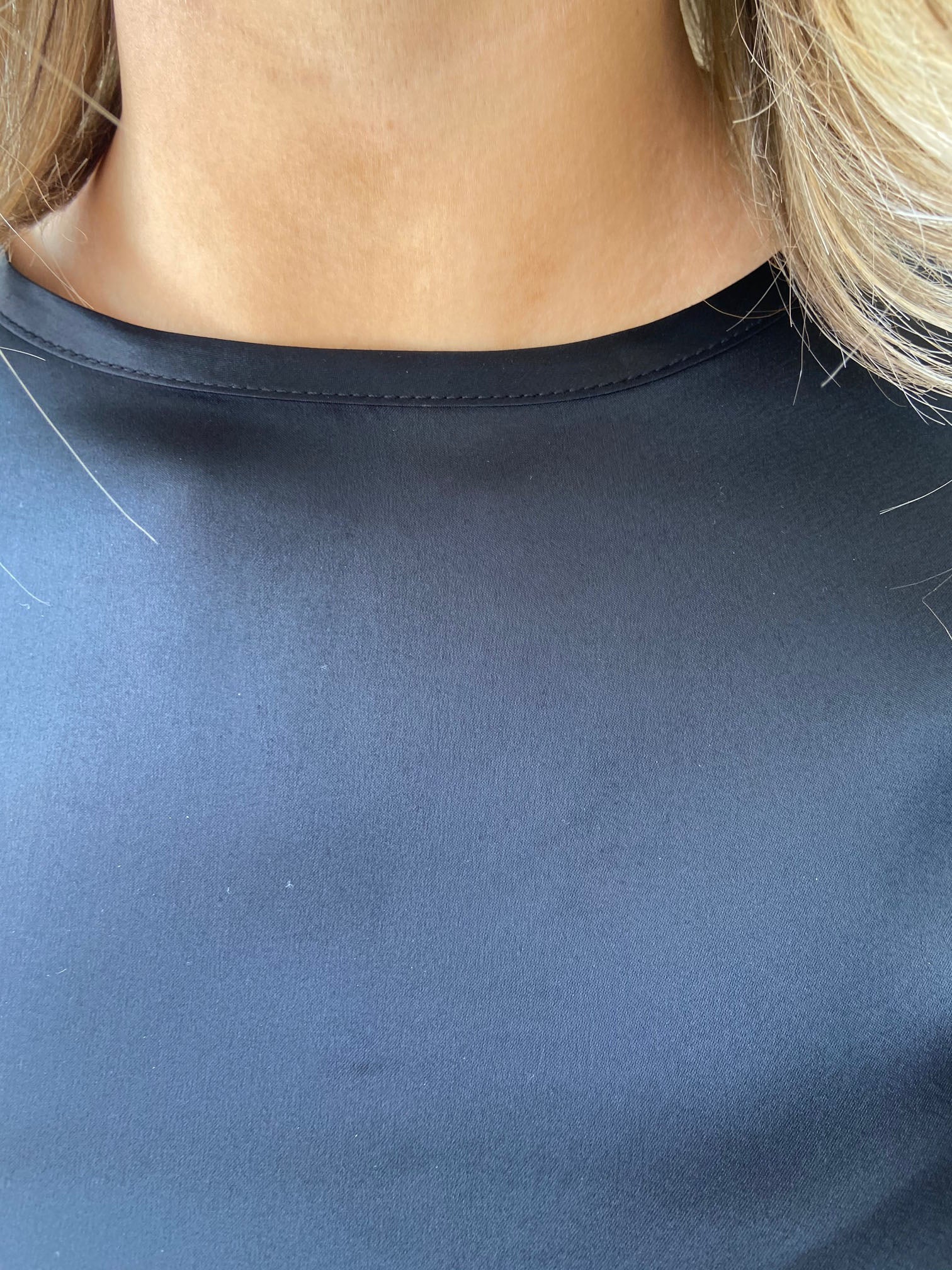 Cellula Black silk short sleeve tee