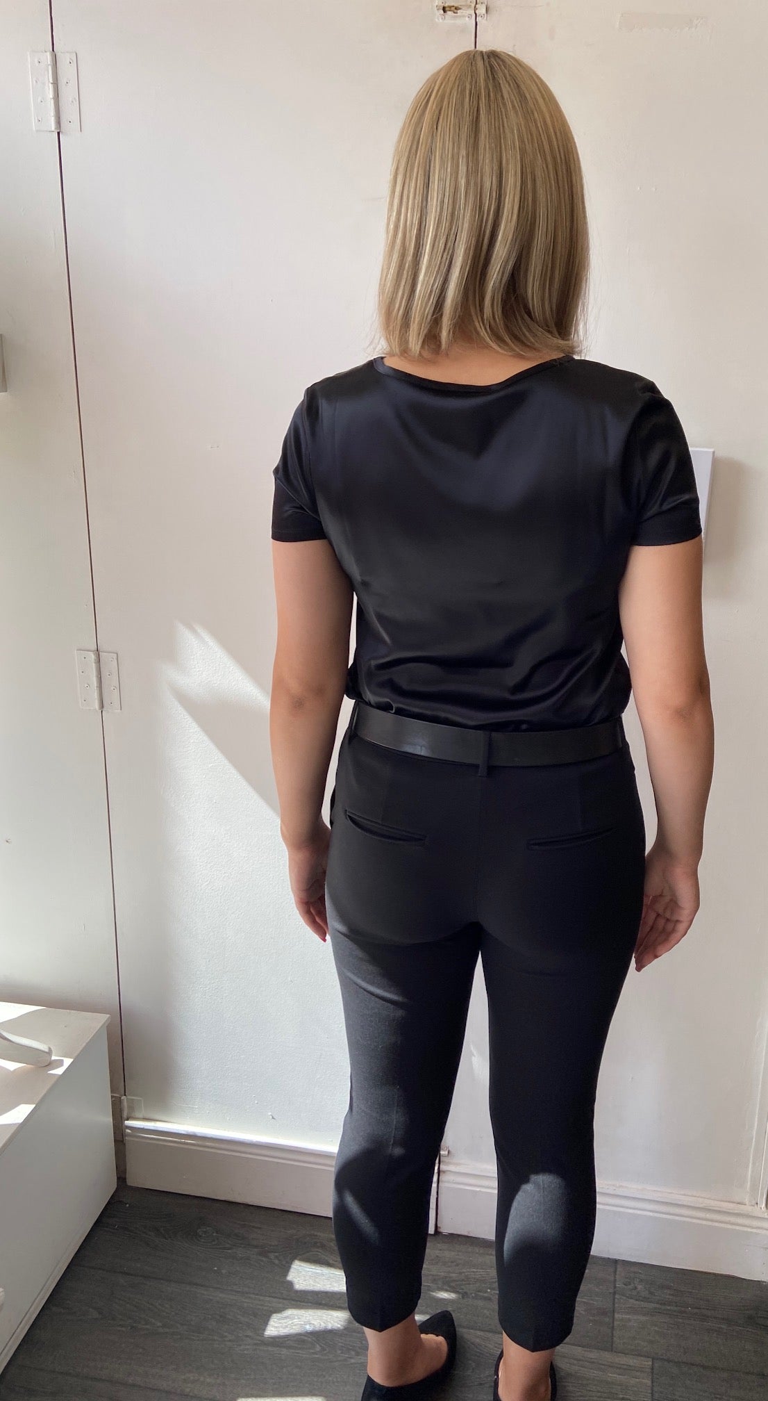 Cellula Black silk short sleeve tee