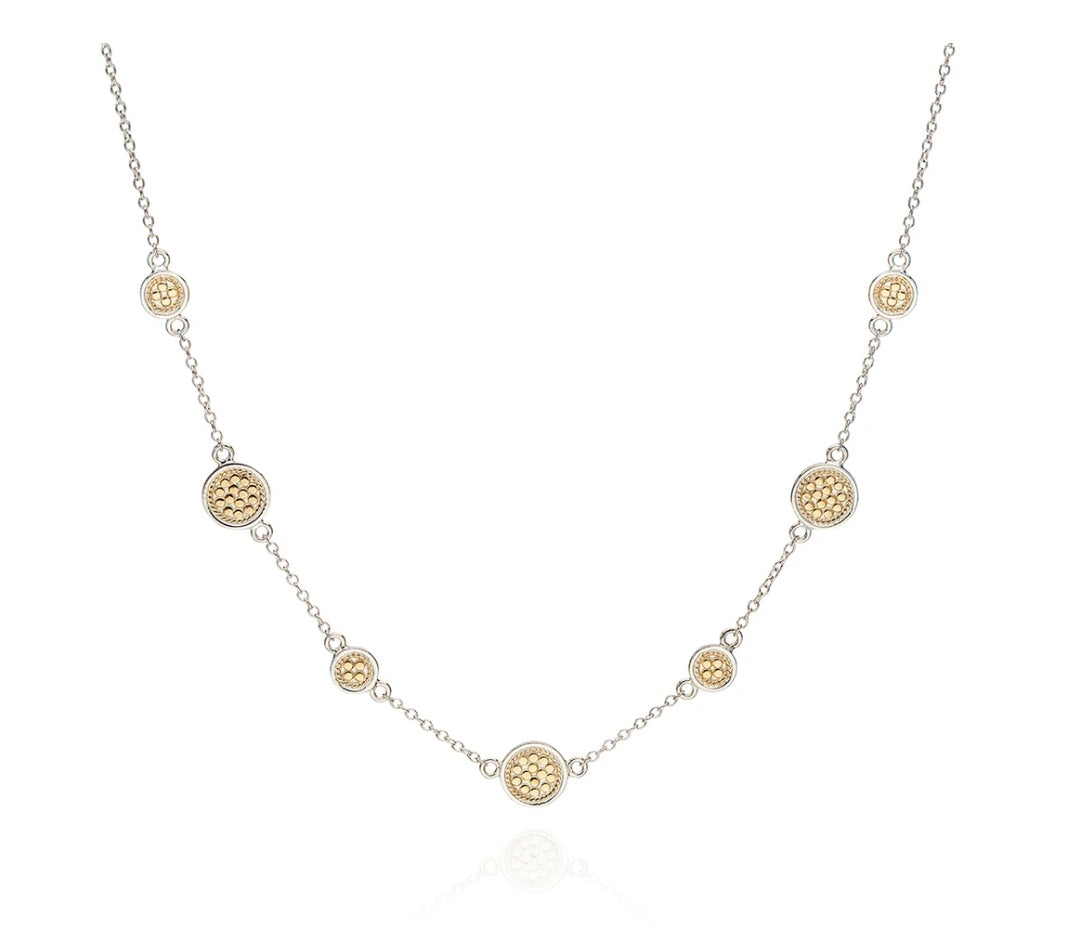 Classic Station Necklace - Gold & Silver