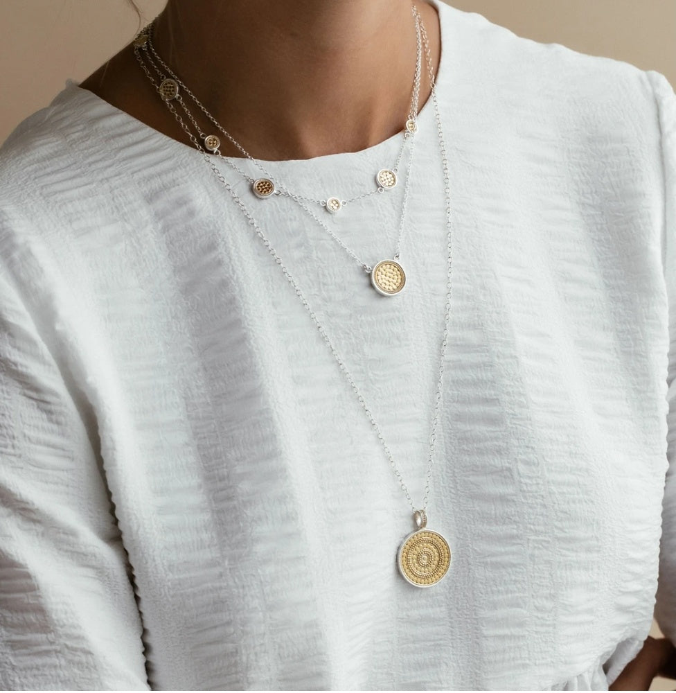 Classic Station Necklace - Gold & Silver