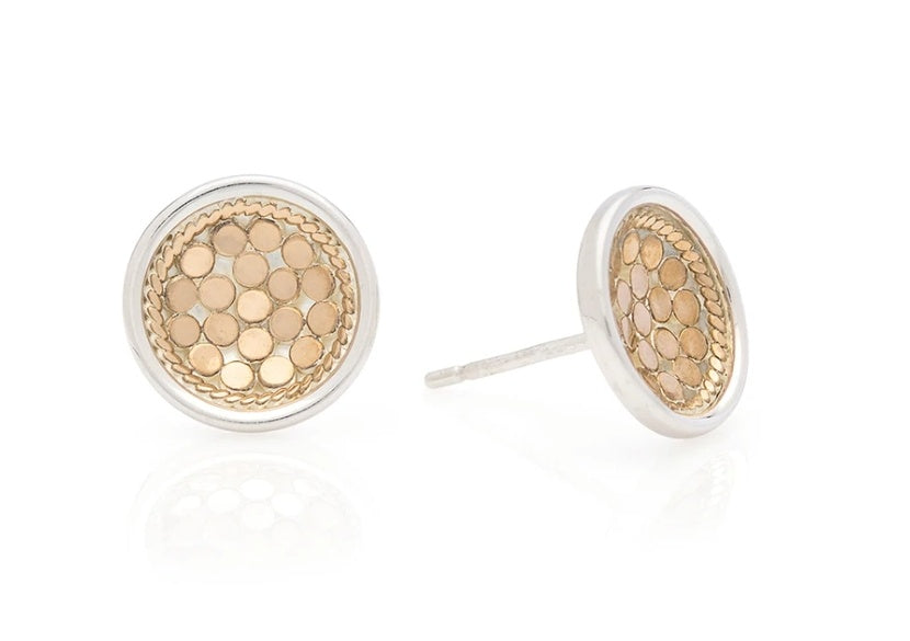 Classic Dish Stud Earrings - Gold
