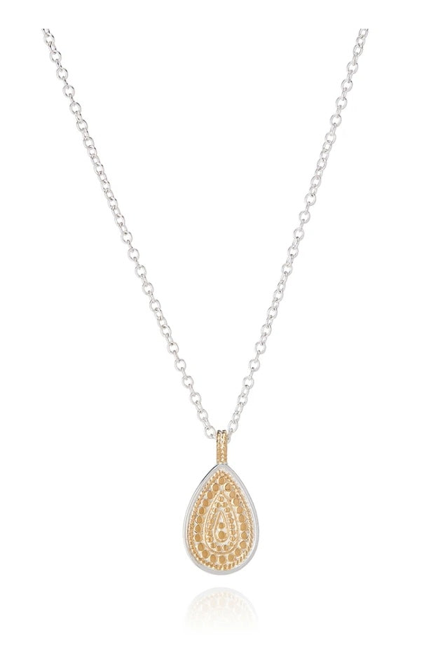 Classic Teardrop Pendant Necklace - Reversible