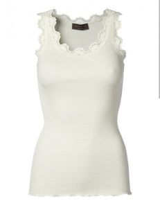 Iconic silk with lace top - Ivory