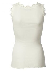Iconic silk with lace top - Ivory