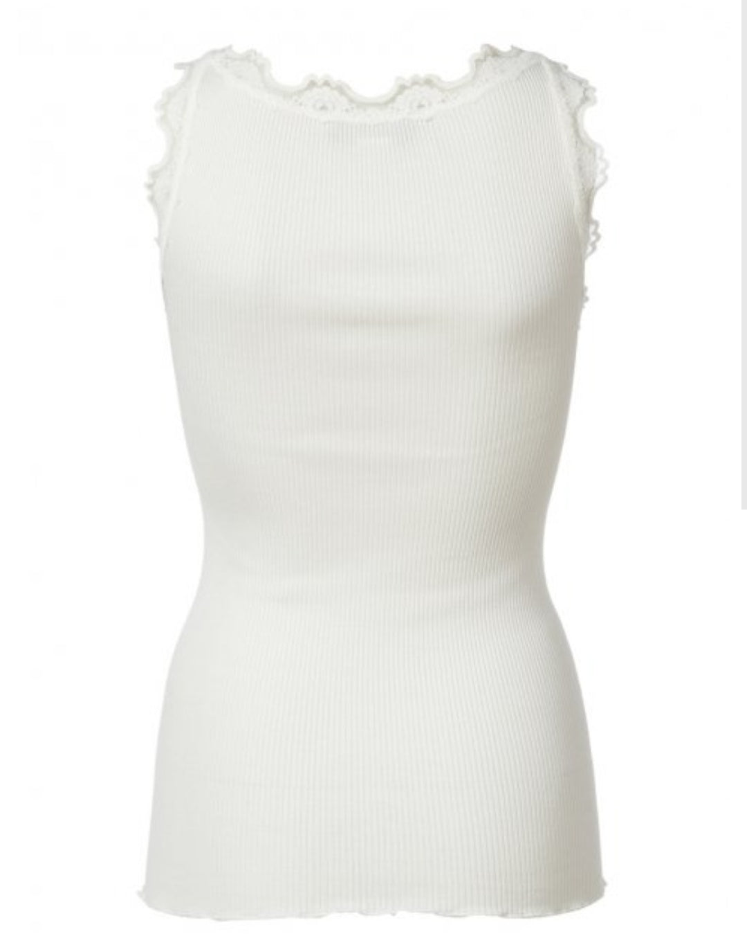 Iconic silk top with lace - New White