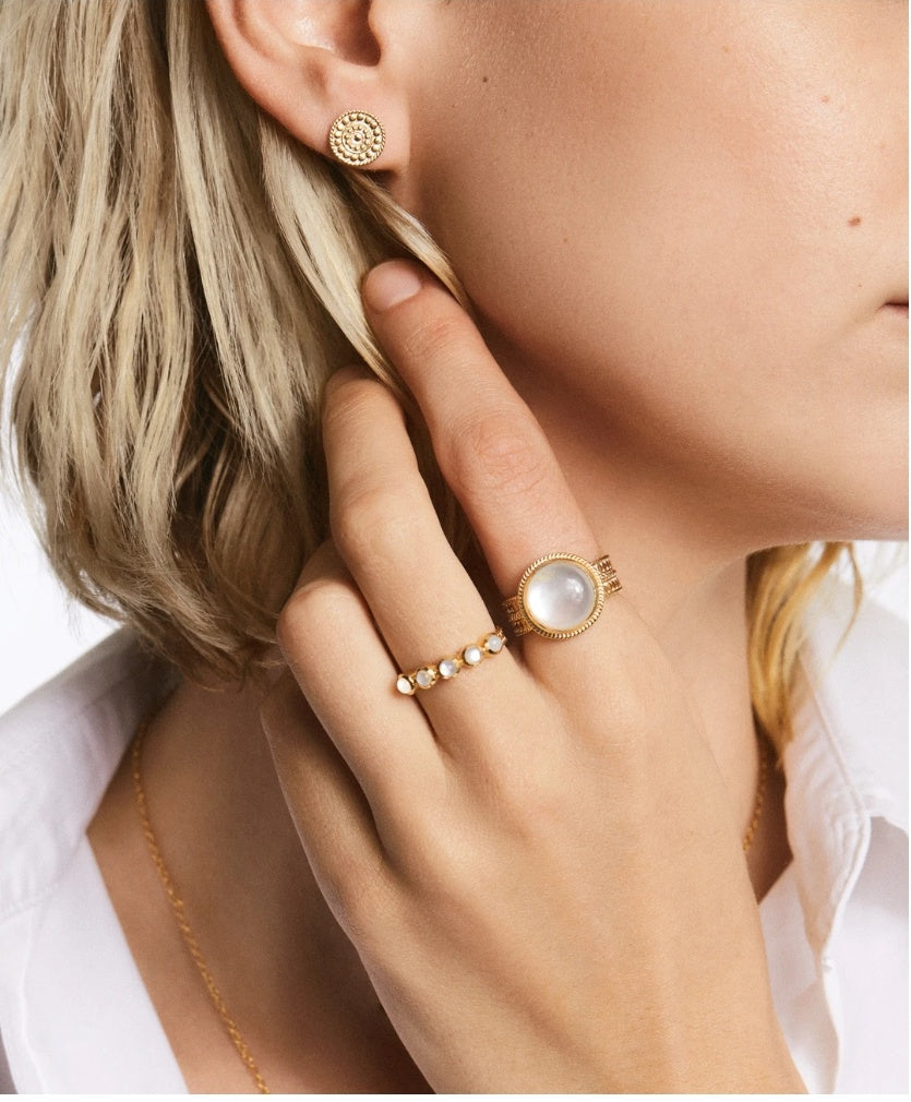 Contrast Dotted Stud Earrings