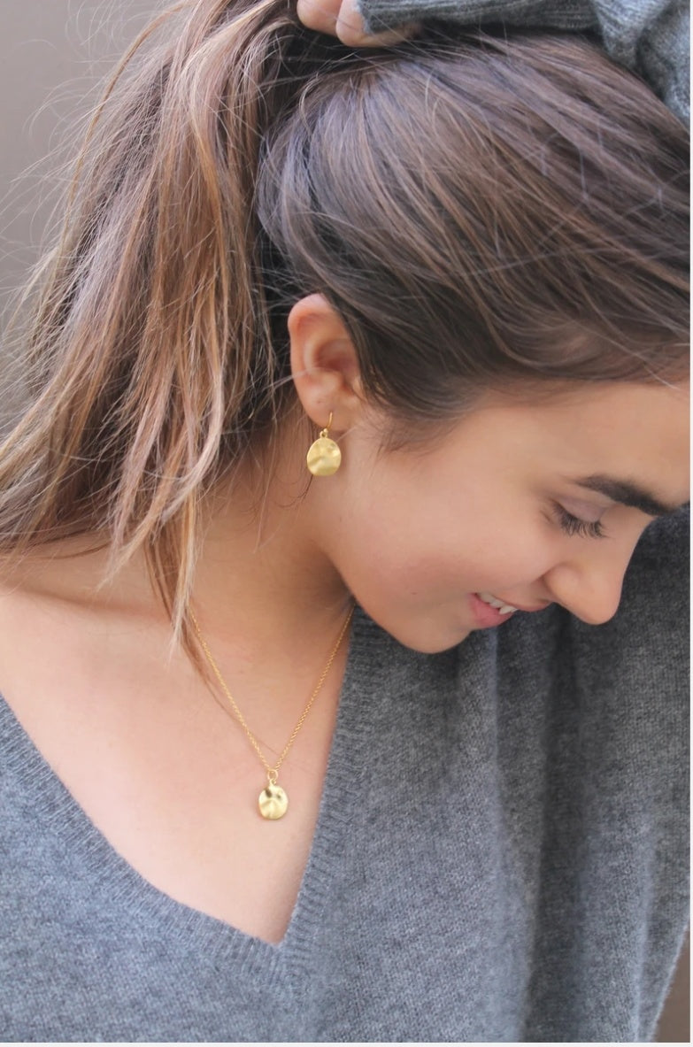 Gold Cornflake Necklace