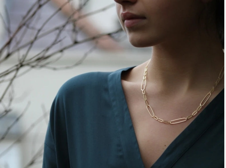 Gold Chunky Mixed Link Chain