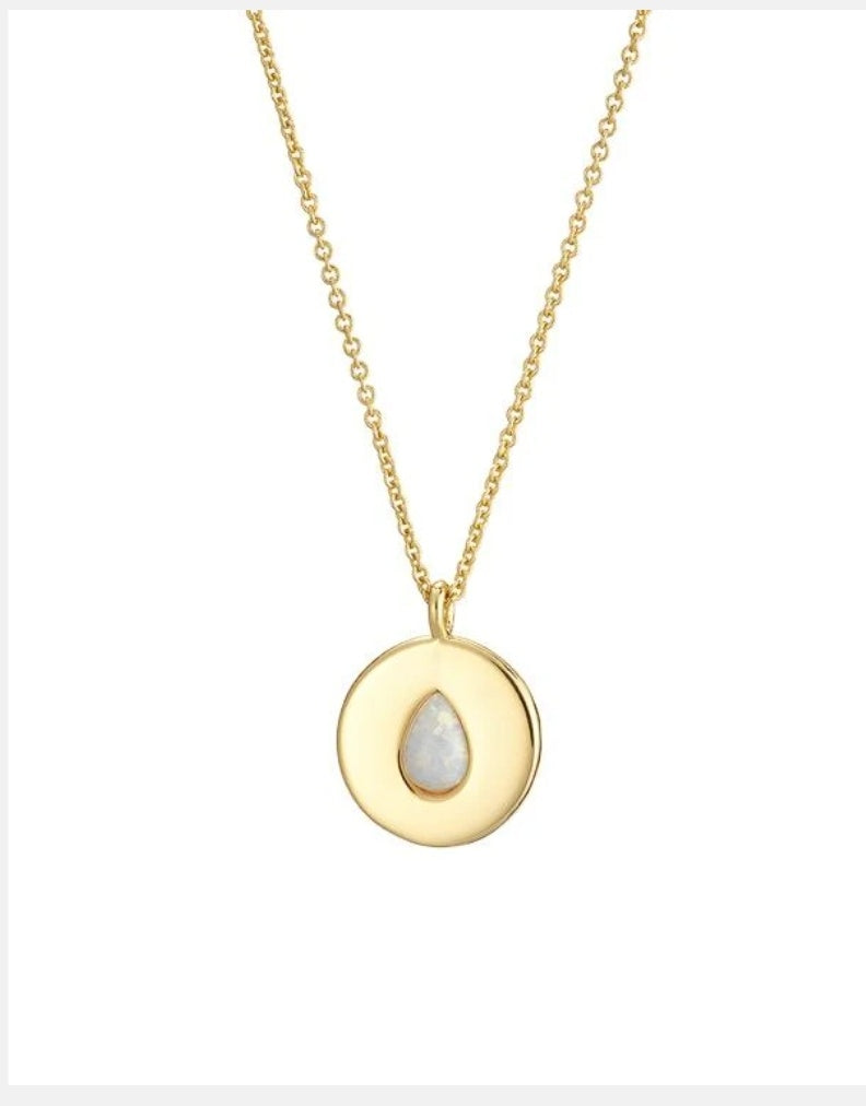 Gold Opal Necklace