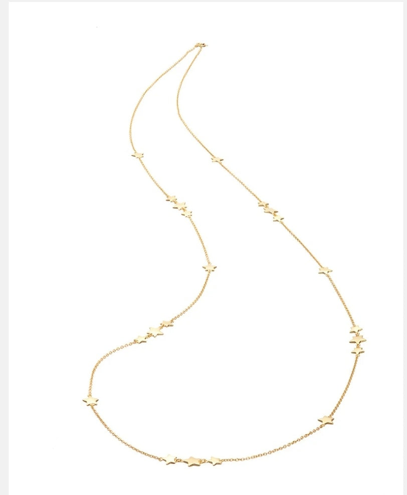 Gold Scattered Star Necklace