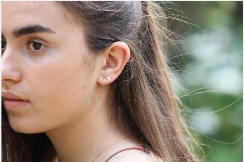 Gold Flash Stud Earrings