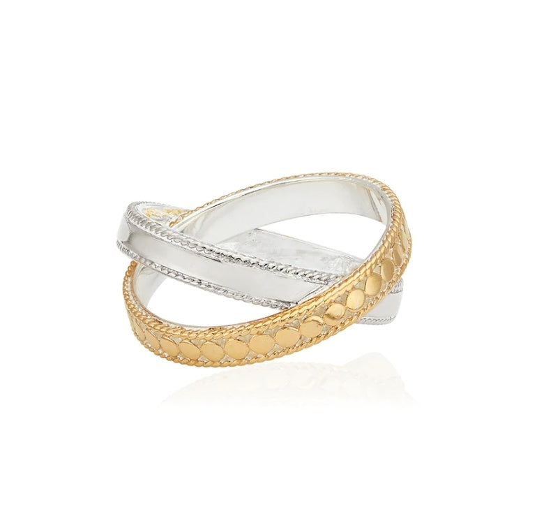 Anna Beck Classic Mixed Metal Cross Ring