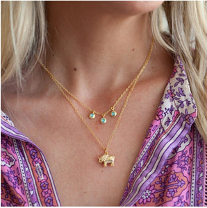 Anna Beck Chairty Small Gold Elephant Necklace