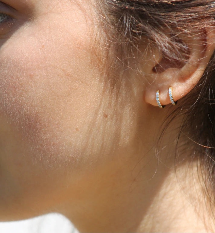 Gold opal mini huggies