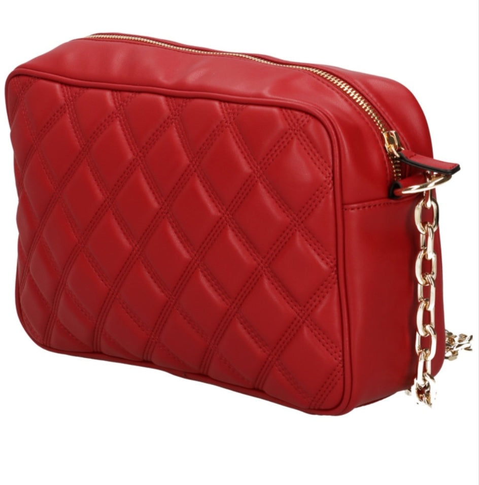 Red quilted crossbody bag sale