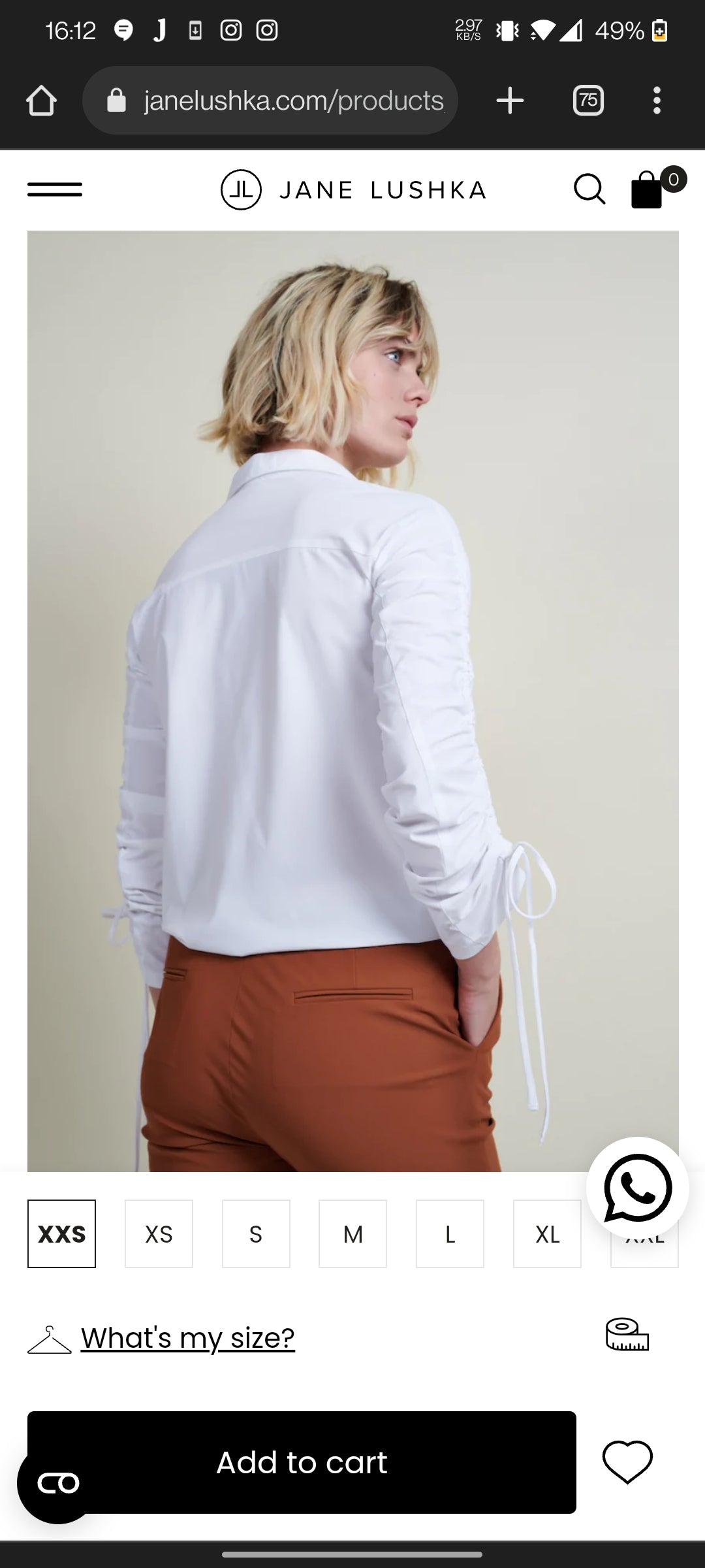 Blouse Regina Technical in white