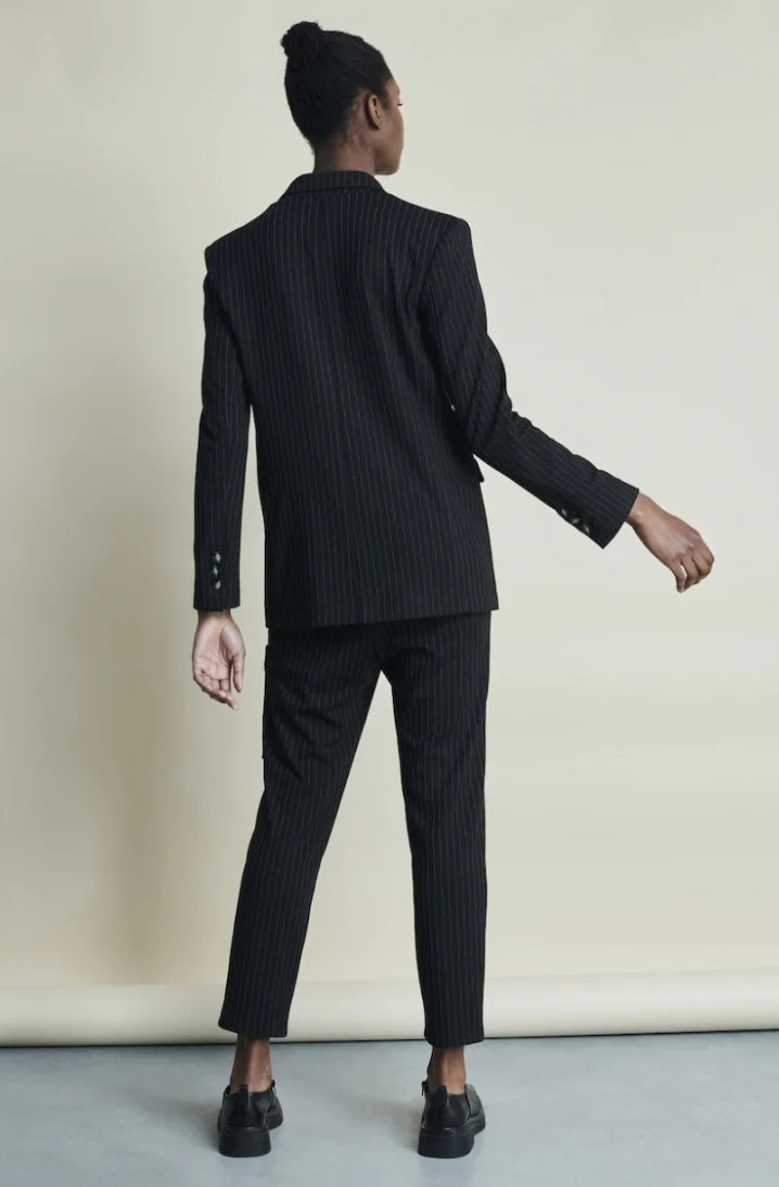 Merit Stripe Trouser Black