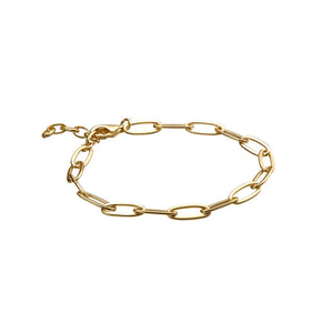 Gold Chain Link Bracelet.